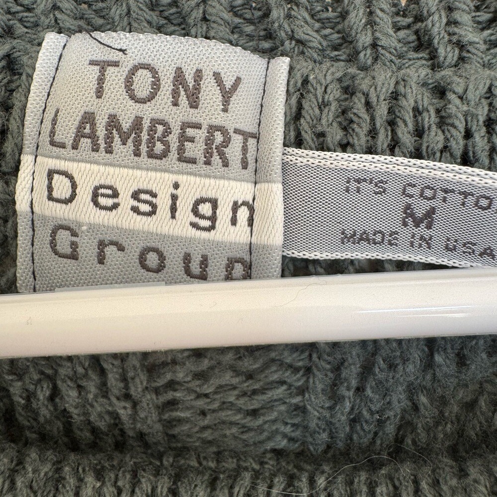 Tony Lambert Design Group sweater‎ green cotton knitted - Picture 4 of 4